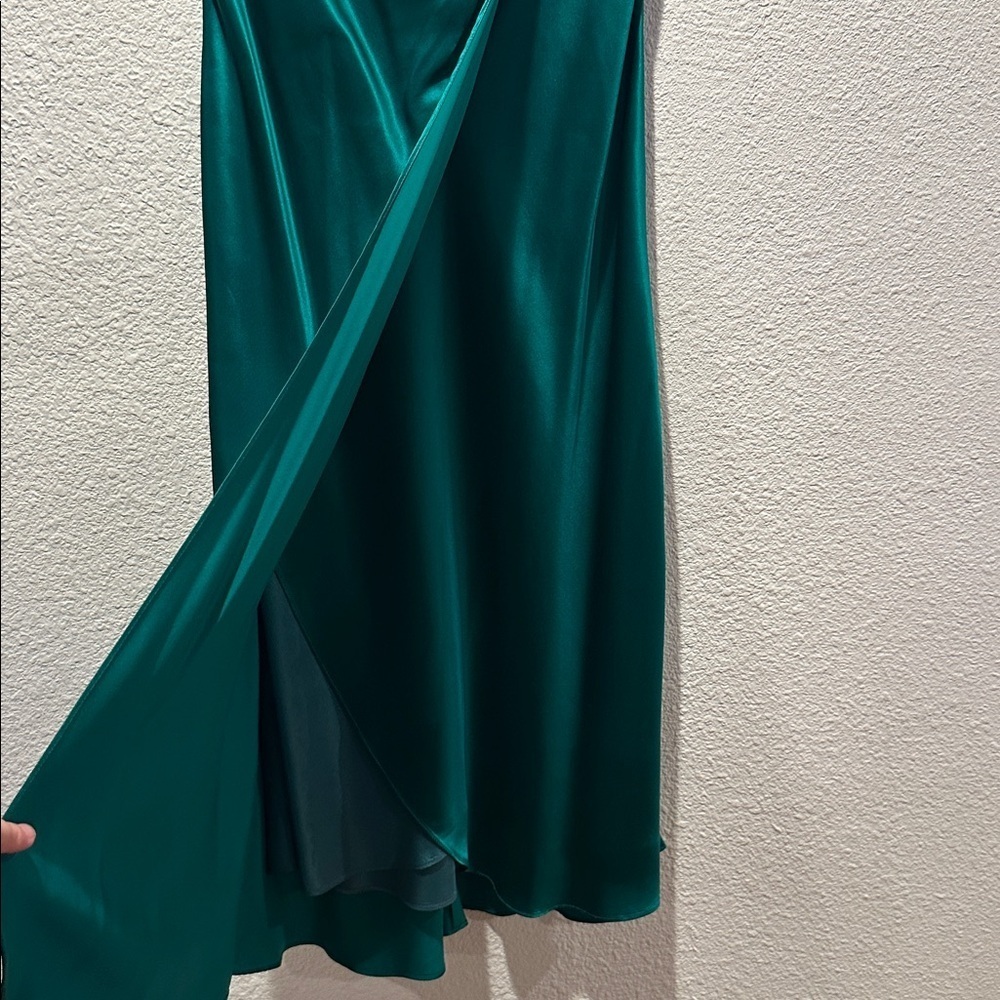 Banana Republic Strapless Dress in Teal 100% Silk - Picture 2 of 7